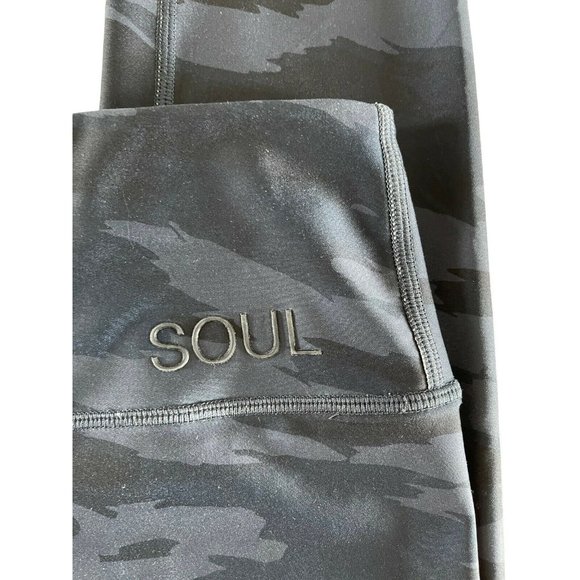 Soul by SoulCycle Camo‎ Printed Leggings Blue High Waist Logo Size S MSRP $88 - Picture 6 of 9